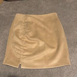 Free People Suede Beige Skirt